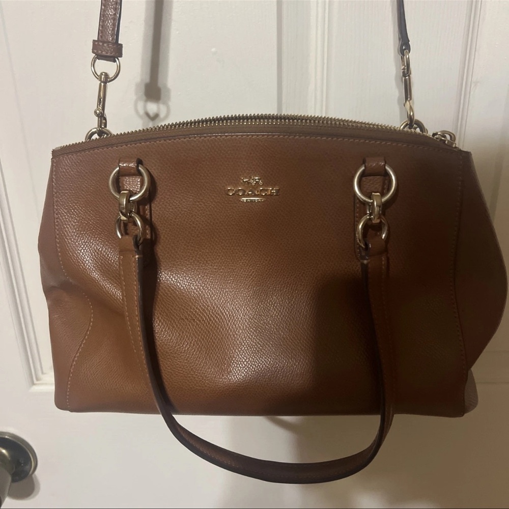 Coach Tan Leather Satchel Bag